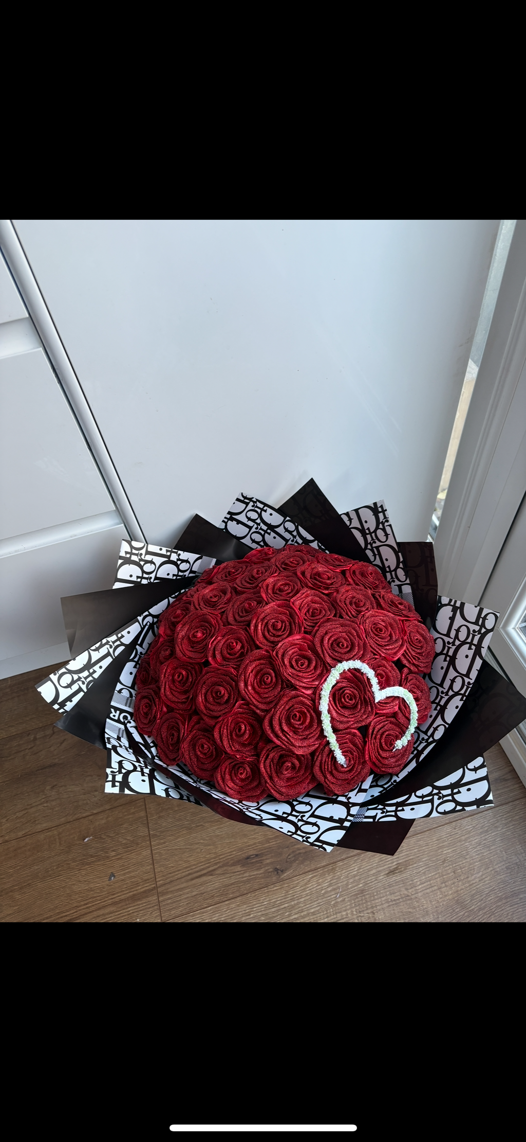 Large glitter rose bouquet