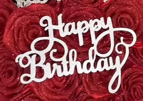 Glittery birthday topper