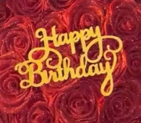 Glittery birthday topper