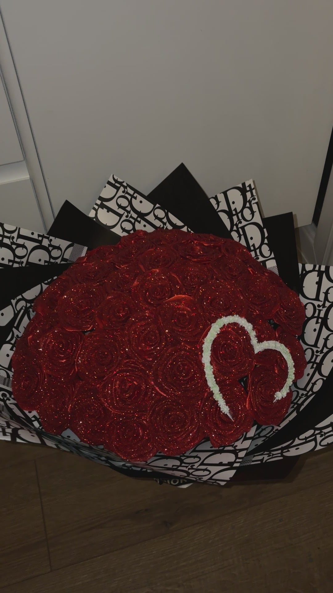 Large glitter rose bouquet